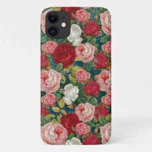  rode, roze en witte rozen iPhone 11 hoesje