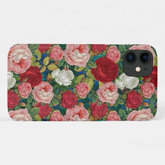 rode, roze en witte rozen Case-Mate iPhone case (Achterkant (horizontaal))
