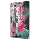Rode roze en witte tropische bloemen klembord (Links)