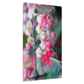 Rode roze en witte tropische bloemen klembord (Rechts)