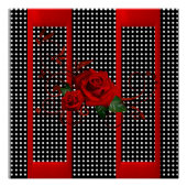 Rode roze en zwarte Poster Perfect Poster (Voorkant)