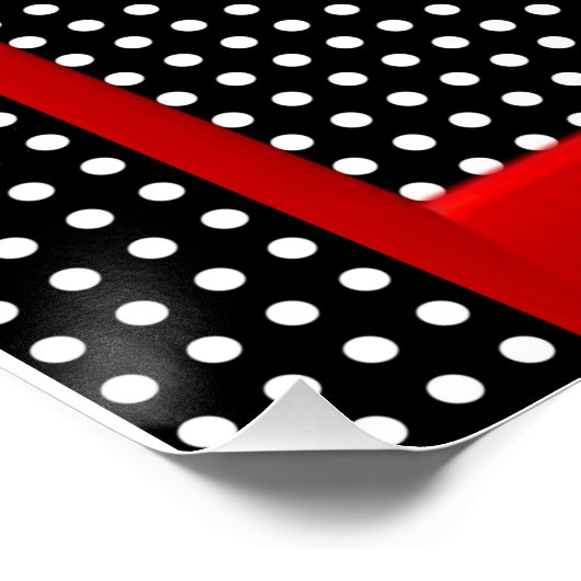 Rode roze en zwarte Poster Perfect Poster (Hoek)