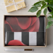 Rode roze en zwarte witte strepen tissuepapier (Geschenk)