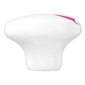 Rode roze hartballonnen keramische knop (Zijkant)