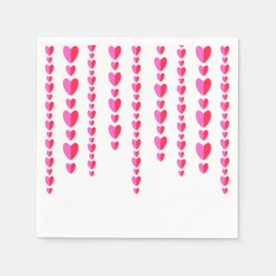 Rode & Roze Harten Schattig Valentijnsdag Servet