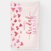 Rode Roze Harten Valentijn Bruidsfeest Borrel Spandoek (Verticaal)