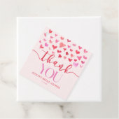 Rode Roze Harten Valentijn Bruiloft Bedankjes Labels (In situ)