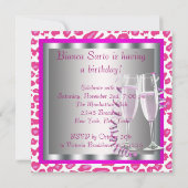 Rode Roze Hoge Hakken Schoenen Vrouwen Luipaard Ve Kaart (Achterkant)