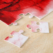 rode roze illustratie bloemen Kunst Legpuzzel (Zijkant)