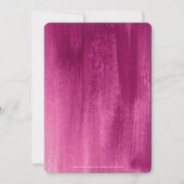 Rode roze kunst herschikt bruiloft kaart (Achterkant)