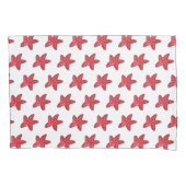 Rode roze kuststroop kussensloop (Voorkant-Links)