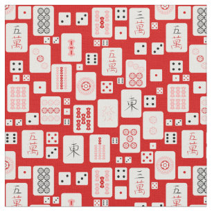 Rode Roze Mahjong Chinese tegels Spel Aziatisch Stof