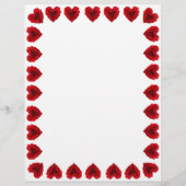 Rode roze met een hartvorm (Voorkant)