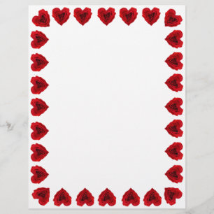 Rode roze met een hartvorm