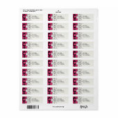 rode roze moerasklep etiket (Full Sheet)
