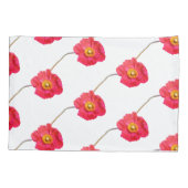 Rode roze mooie papaverbloem kussensloop (Achterkant)