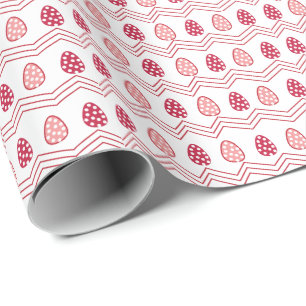 Rode Roze Paaseieren Paas Patronen Cadeaupapier