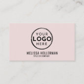Rode Roze Professionele Logo QR Code Visitekaartje (Voorkant)