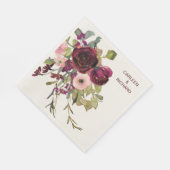 Rode roze rozen Floral Wedding Servet (Hoek)