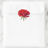 Rode roze - Rozen Gepersonaliseerd Sjabloon Vierkante Sticker (Tas)