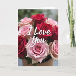 Rode Roze Rozen Ik Hou Van Jou Kaart