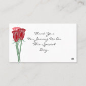 Rode & Roze Rozen Zitplaatsen Kaarten Plaatskaartje (Achterkant)