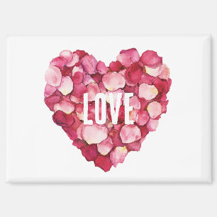 Rode Roze Rozenblaadjes Bloemliefde Magneet