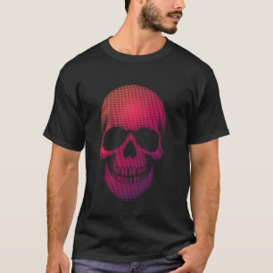 Rode Roze Schedels Retro Halloween Mannen Vrouwen T-shirt