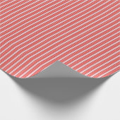 Rode & Roze Strepen Girly Modern Elegante Vakantie Cadeaupapier (Hoek)