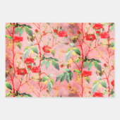 rode roze tuin op roze inpakpapier vel (Voorkant 3)