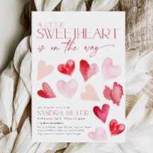 Rode Roze Valentijn Hearts Sweetheart Baby shower