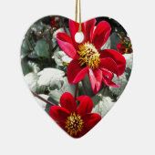 rode, roze vleermuis / melkbloemen keramisch ornament (Rechts)