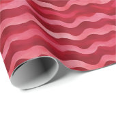 Rode & roze Wavy lijnen Cadeaupapier (Rol Hoek)
