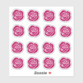 Rode rozen 16 Sticker set (Vel)