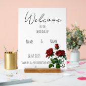 Rode rozen acryl bruiloft teken acryl bord (Huwelijk)