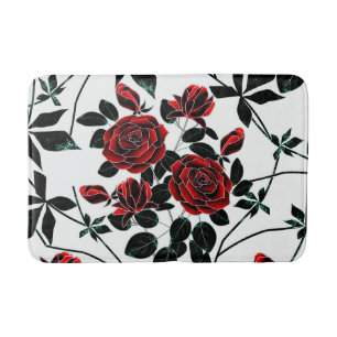 Rode rozen. badmat