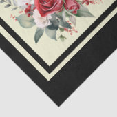 Rode rozen betegelde decoupage tissuepapier (Detail)