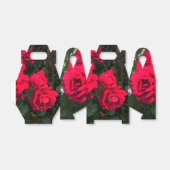 Rode rozen bloeien bedankdoosjes (Uitgevouwen)