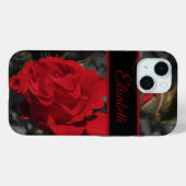 rode rozen bloeien scroll op donkergrijs  Case-Mate iPhone case (Achterkant (horizontaal))