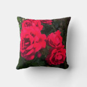 Rode Rozen Bloeiend Kussen (Achterkant)