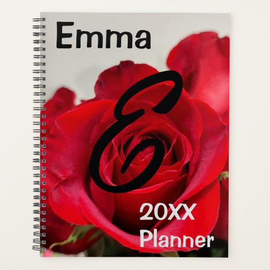 Rode Rozen Bloem Foto Planner (Voorkant)