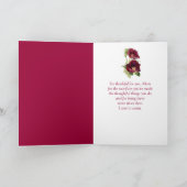 rode rozen Bloem Moederdag Kaart (Binnen)