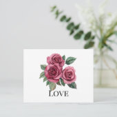 Rode Rozen Bloemen Liefde Briefkaart (Staand voorkant)
