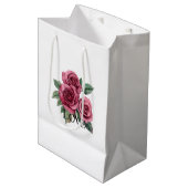 Rode Rozen Bloemen Liefde Medium Cadeauzakje (Voorkant Gekanteld)