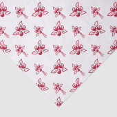 Rode Rozen Bloemen Patroon Weefsel Papier (Detail)