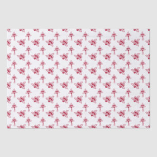 Rode Rozen Bloemen Patroon Weefsel Papier