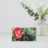 Rode rozen, bloemenborst visitekaartje (Staand voorkant)