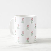 Rode rozen, bloemenmotief, Rozen Koffiemok (Voorkant links)