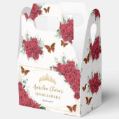 Rode Rozen Bloemenvlinders XV 16 Verjaardagsgevel Bedankdoosjes (Open)