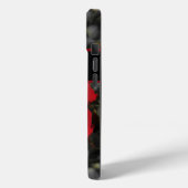 rode rozen bloom scroll op donkergrijs Case-Mate iPhone case (Achterkant / Links)